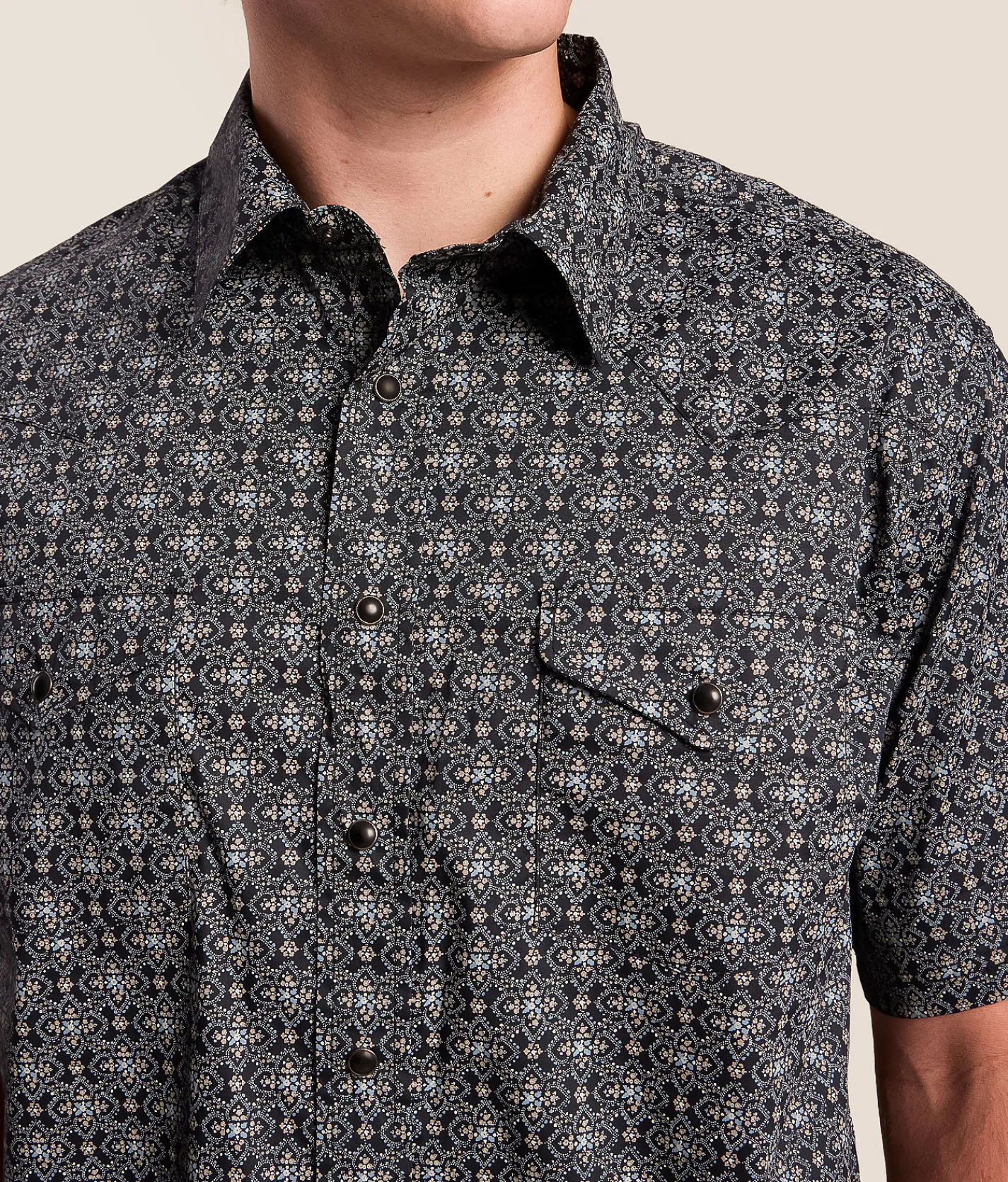 Tops | Panhandle Slim Western Stretch Shirt Black