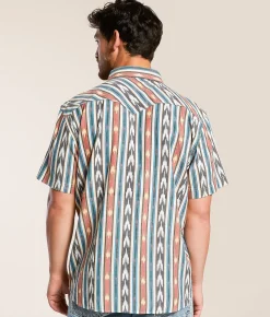 Panhandle Slim Western Stripe Shirt Black Clearance