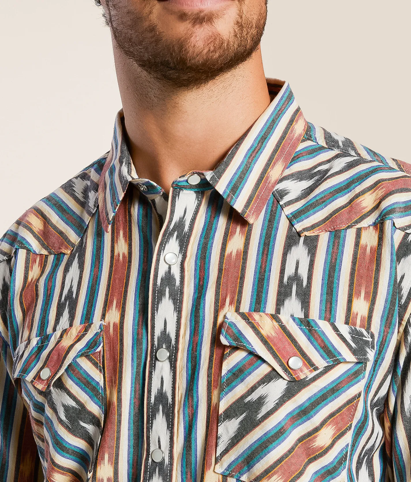 Panhandle Slim Western Stripe Shirt Black Clearance