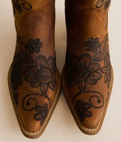 Dingo Western Swing Leather Boot Brown Outlet