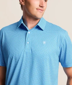 Tops | Ariat Western TEK Polo Ibiza Blue