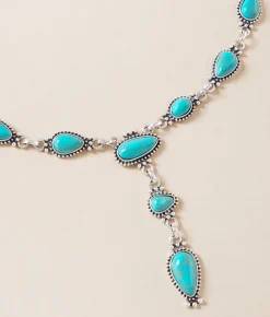 Sterling & Stitch Western Turquoise Necklace Silver Turquoise Outlet
