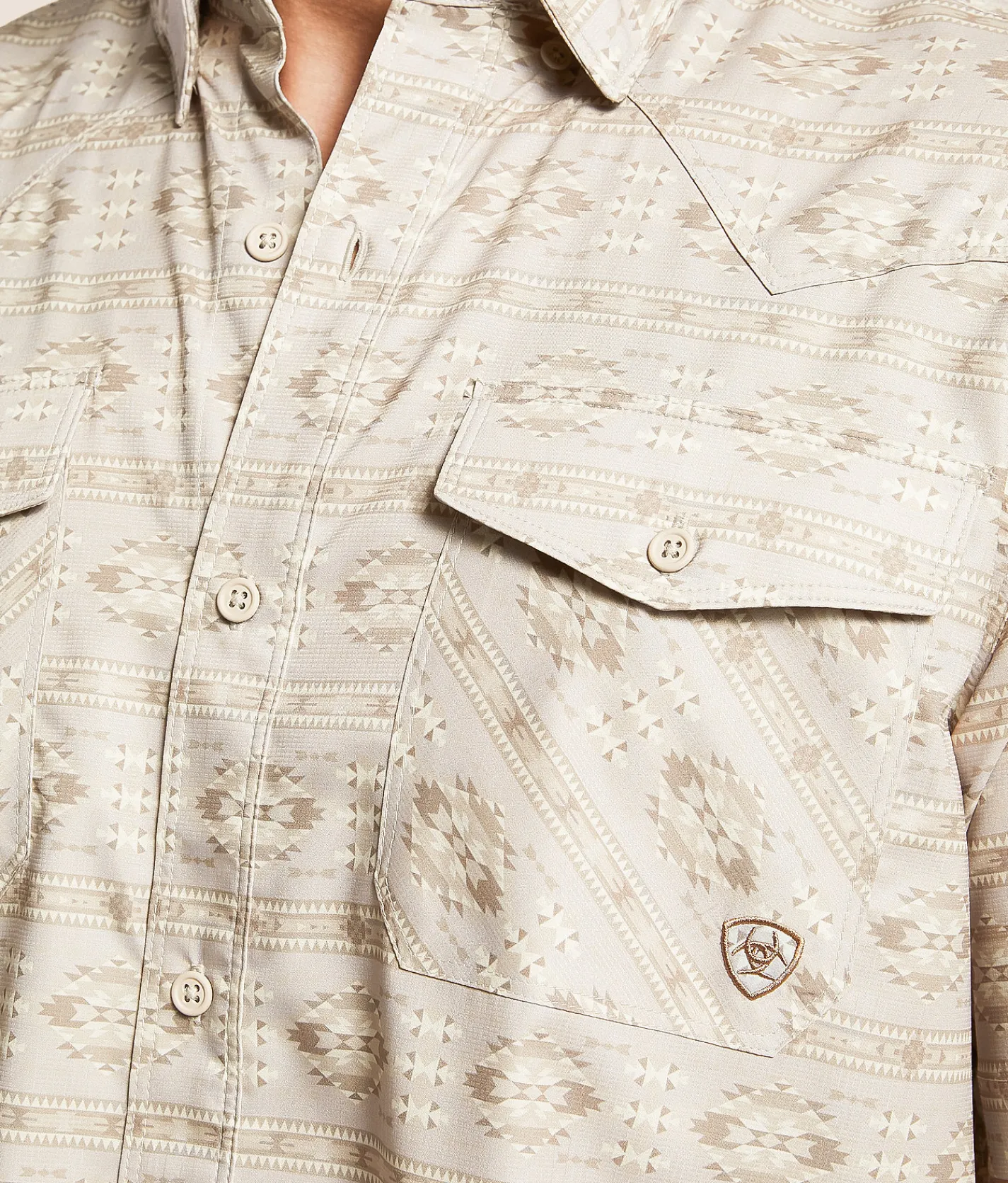 Tops | Ariat Western VentTEK Shirt Simply Taupe
