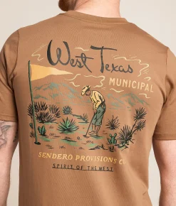 Tops|Graphic T-Shirts | Sendero Provisions Co. West Texas Municipal T-Shirt Light Brown