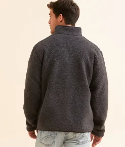 RVCA Westwood Sherpa Shacket Dark Khaki