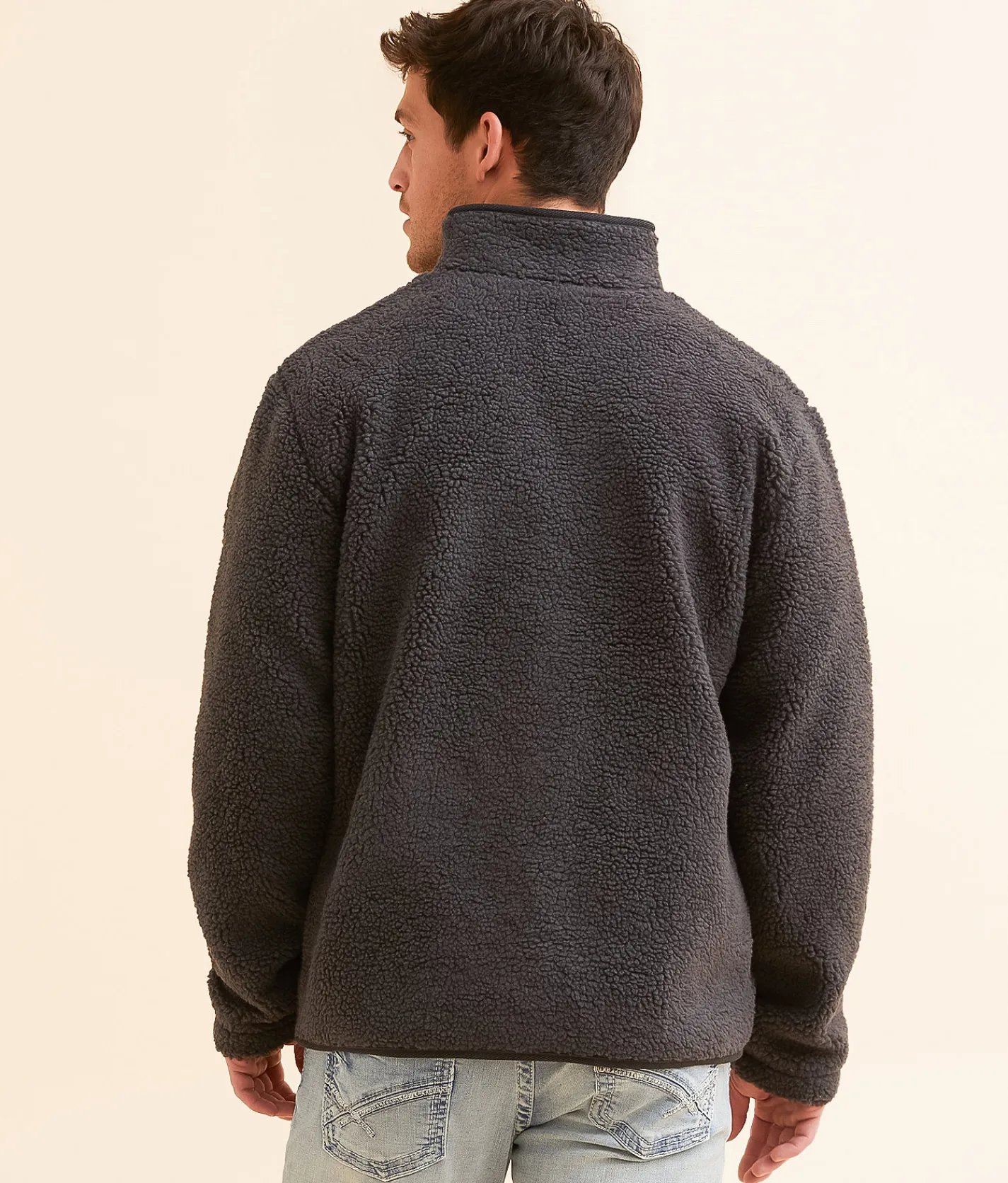 RVCA Westwood Sherpa Shacket Dark Khaki
