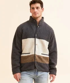 RVCA Westwood Sherpa Shacket Dark Khaki