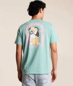 Hurley Wet Beaks T-Shirt Broken Jade Heather Clearance
