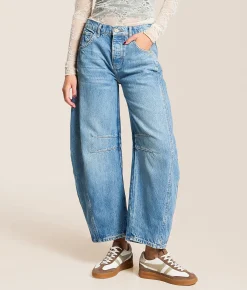 Jeans|Bottoms | Free People We The Free Good Luck Mid-Rise Barrel Jean Ultra Light Beam