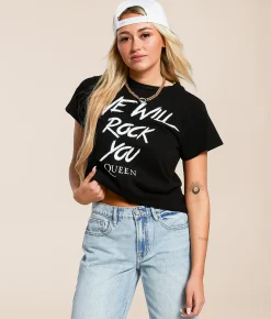 Life Clothing We Will Rock You Queen Band T-Shirt Black Discount