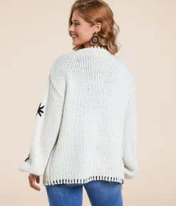 Tops | Main Strip Whipstitch Cardigan Sweater Black Cream
