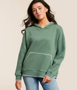 BKE Whipstitch Hooded Sweatshirt Sea Spray Best