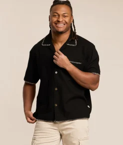 Tops | Rhythm Whipstitch Shirt Black