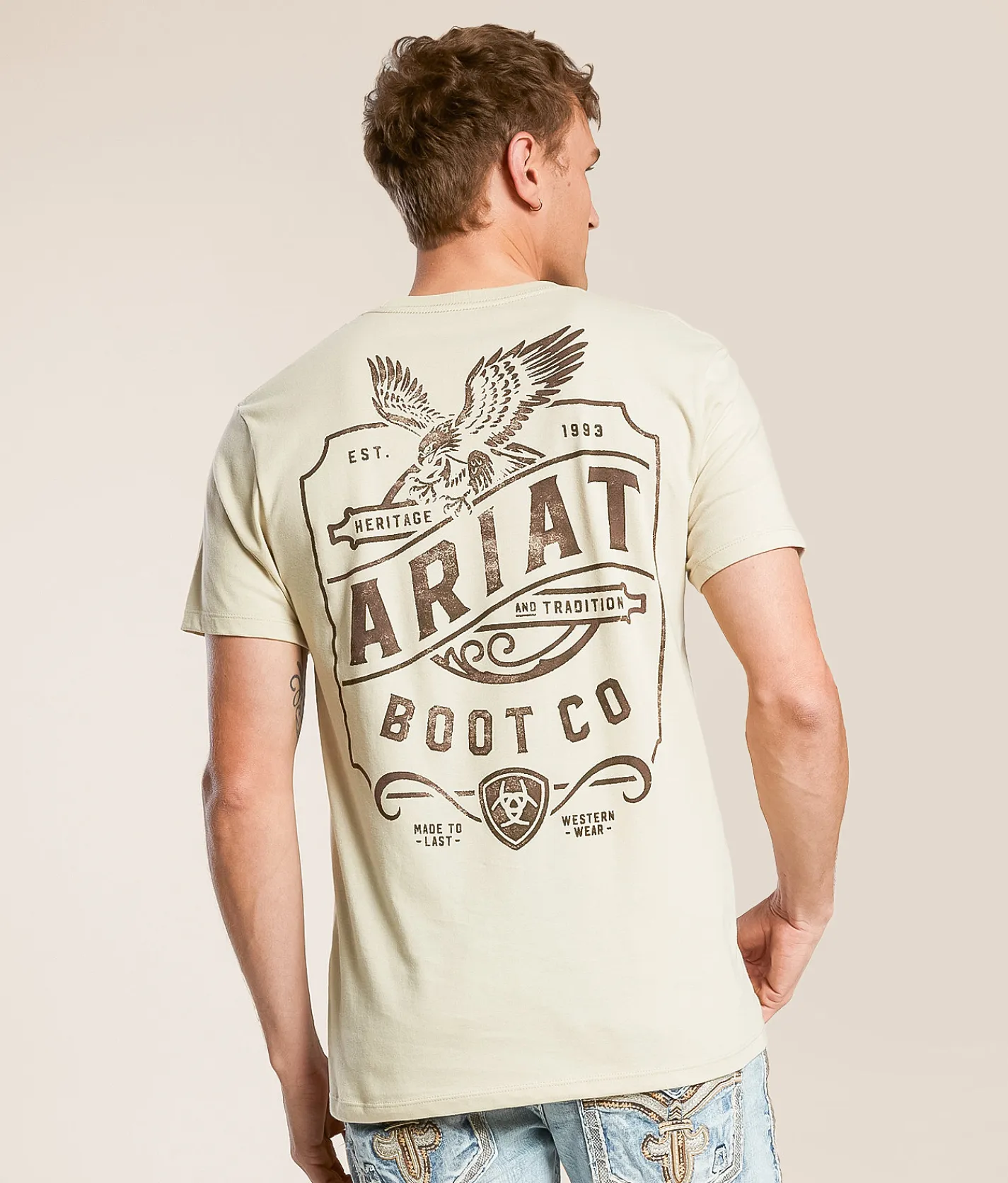 Graphic T-Shirts | Ariat Whiskey Eagle T-Shirt Natural