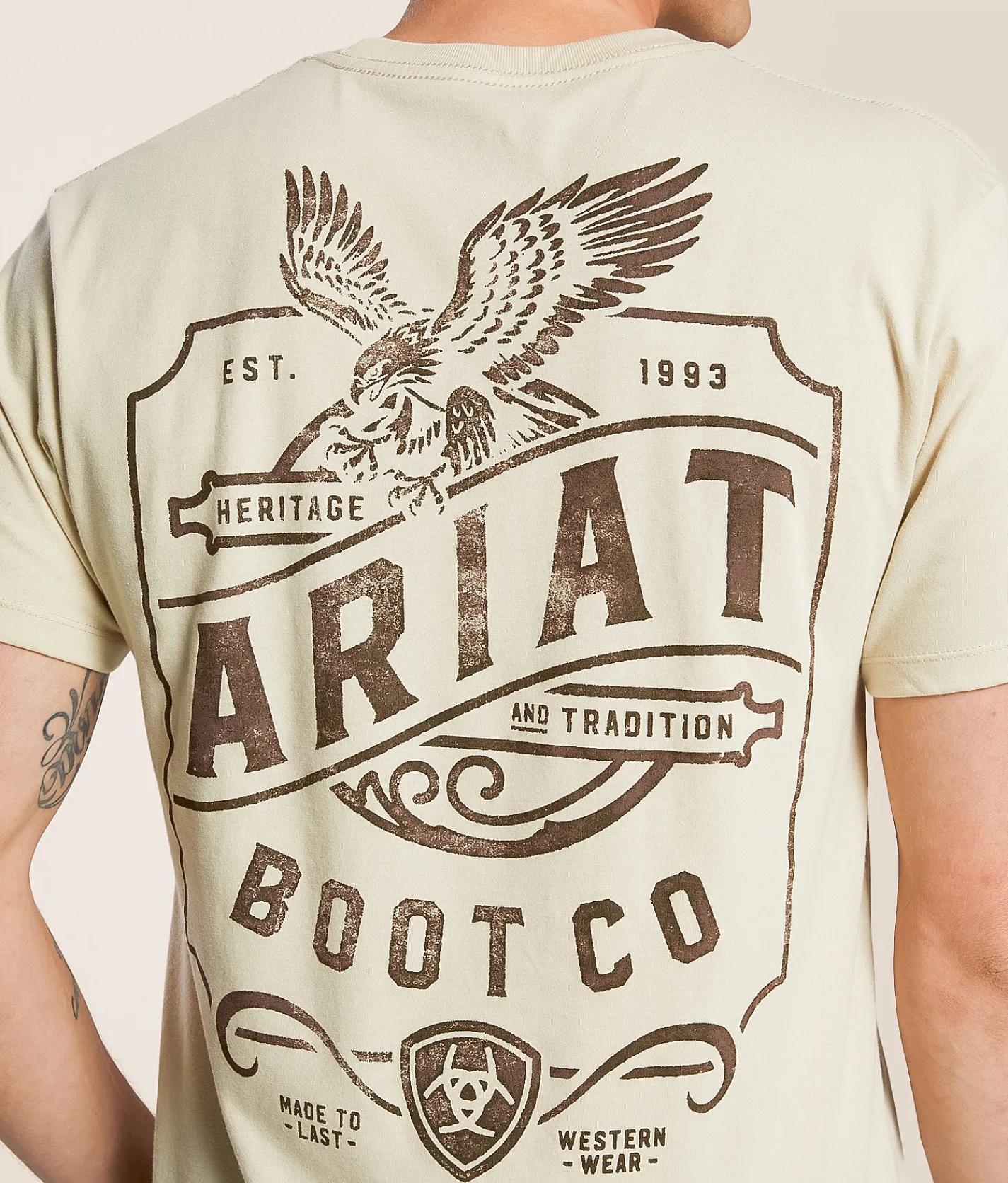 Graphic T-Shirts | Ariat Whiskey Eagle T-Shirt Natural