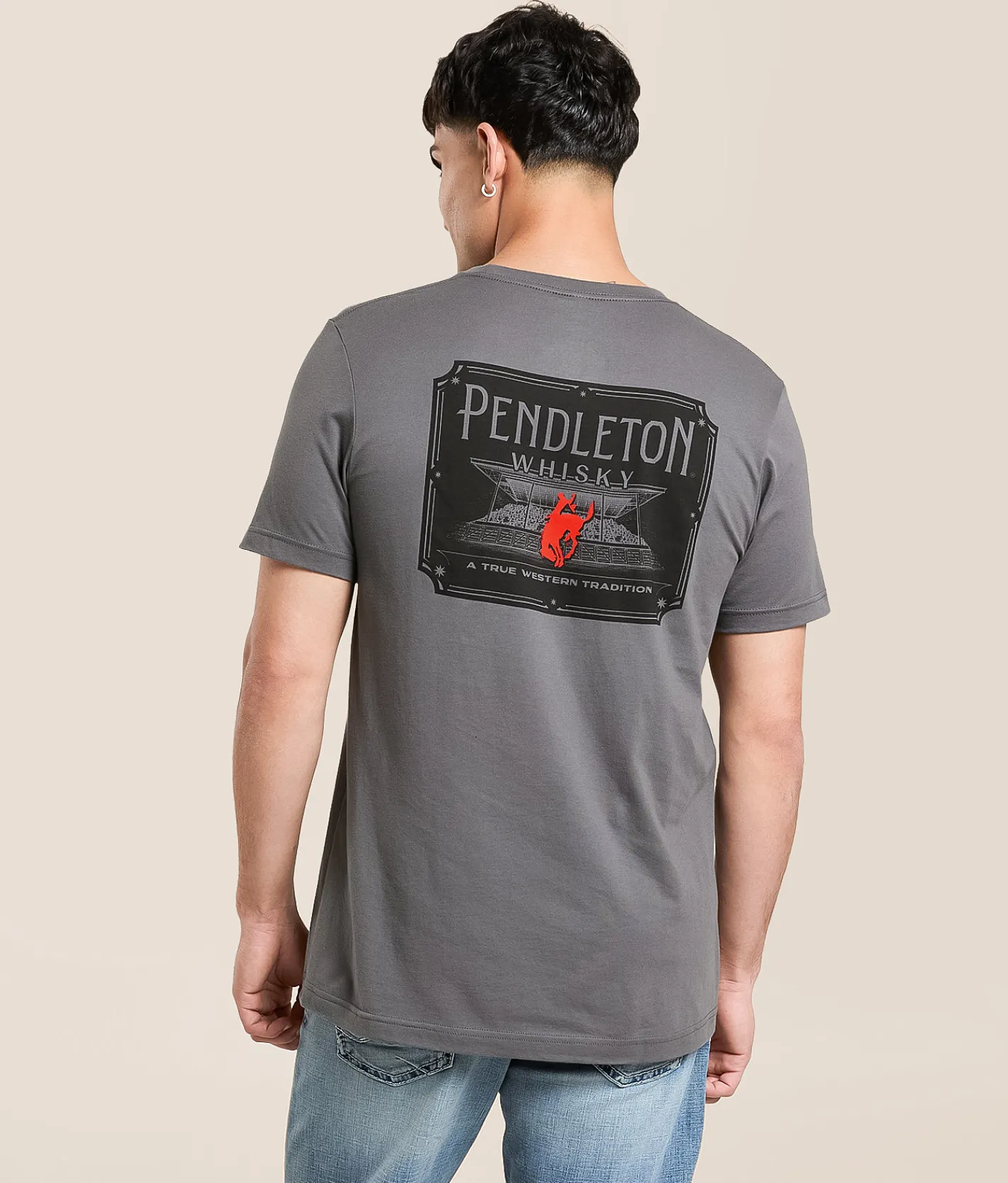 Tops|Graphic T-Shirts | Pendleton Whiskey Rodeo T-Shirt Asphalt