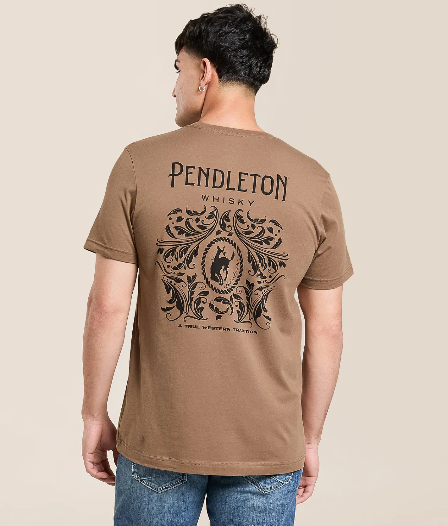 Tops|Graphic T-Shirts | Pendleton Whiskey Saddle T-Shirt Vintage Brown Black