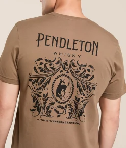 Tops|Graphic T-Shirts | Pendleton Whiskey Saddle T-Shirt Vintage Brown Black