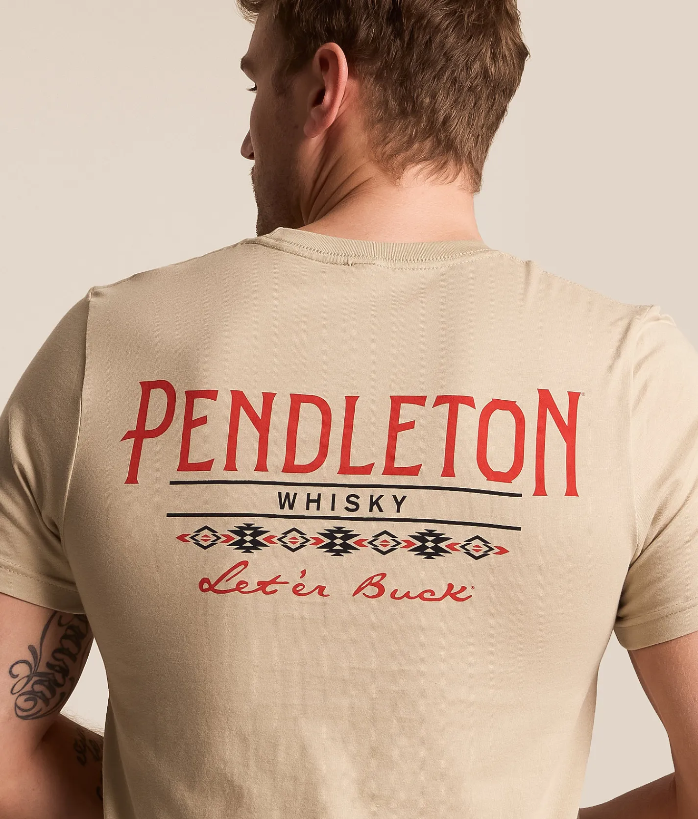 Tops|Graphic T-Shirts | Pendleton Whiskey Vintage T-Shirt Tan Red