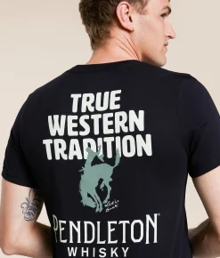 Tops|Graphic T-Shirts | Pendleton Whiskey Western T-Shirt Black