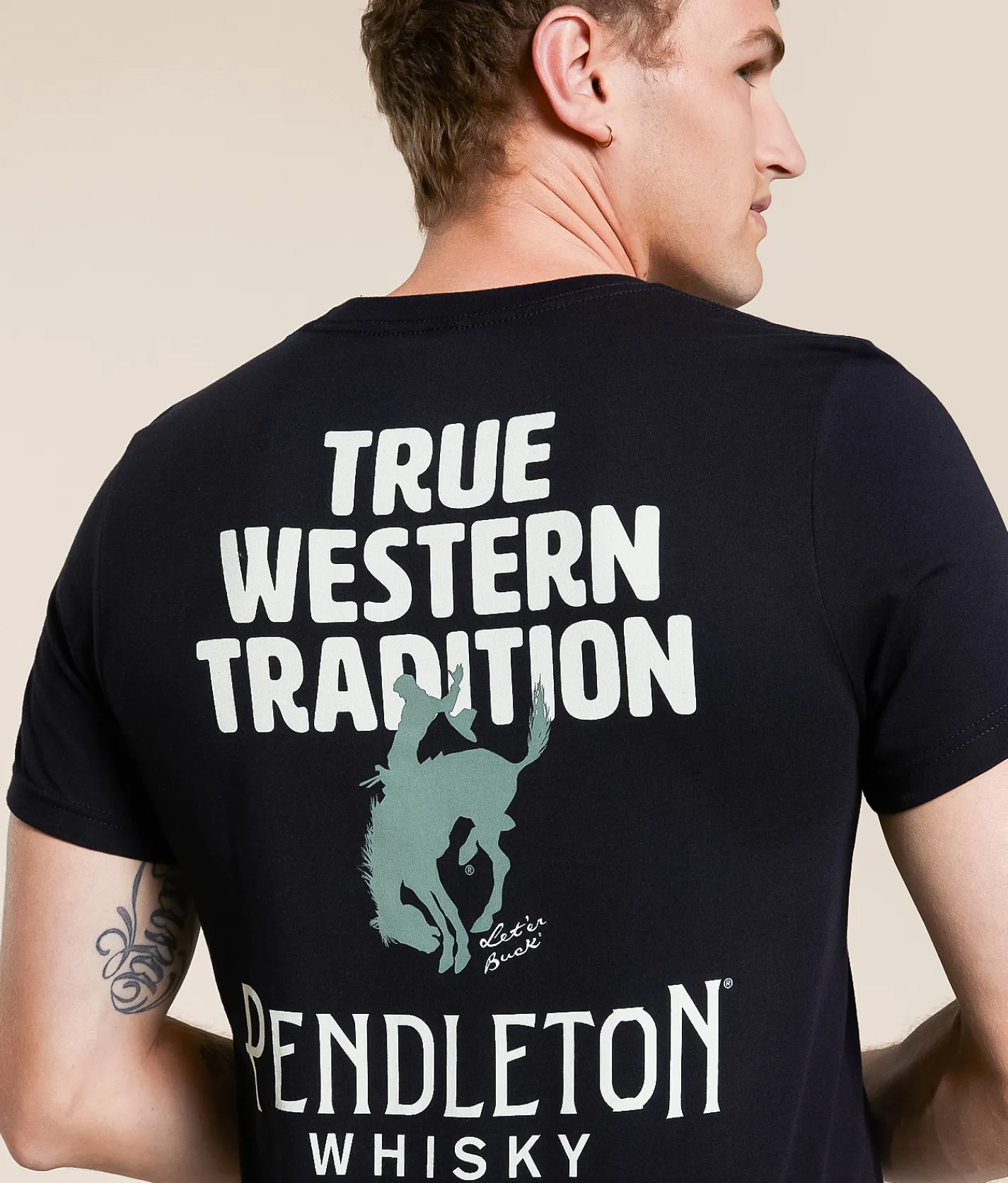 Tops|Graphic T-Shirts | Pendleton Whiskey Western T-Shirt Black