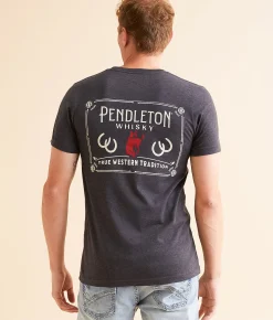 Pendleton Whisky Harding T-Shirt Deep Heather Discount