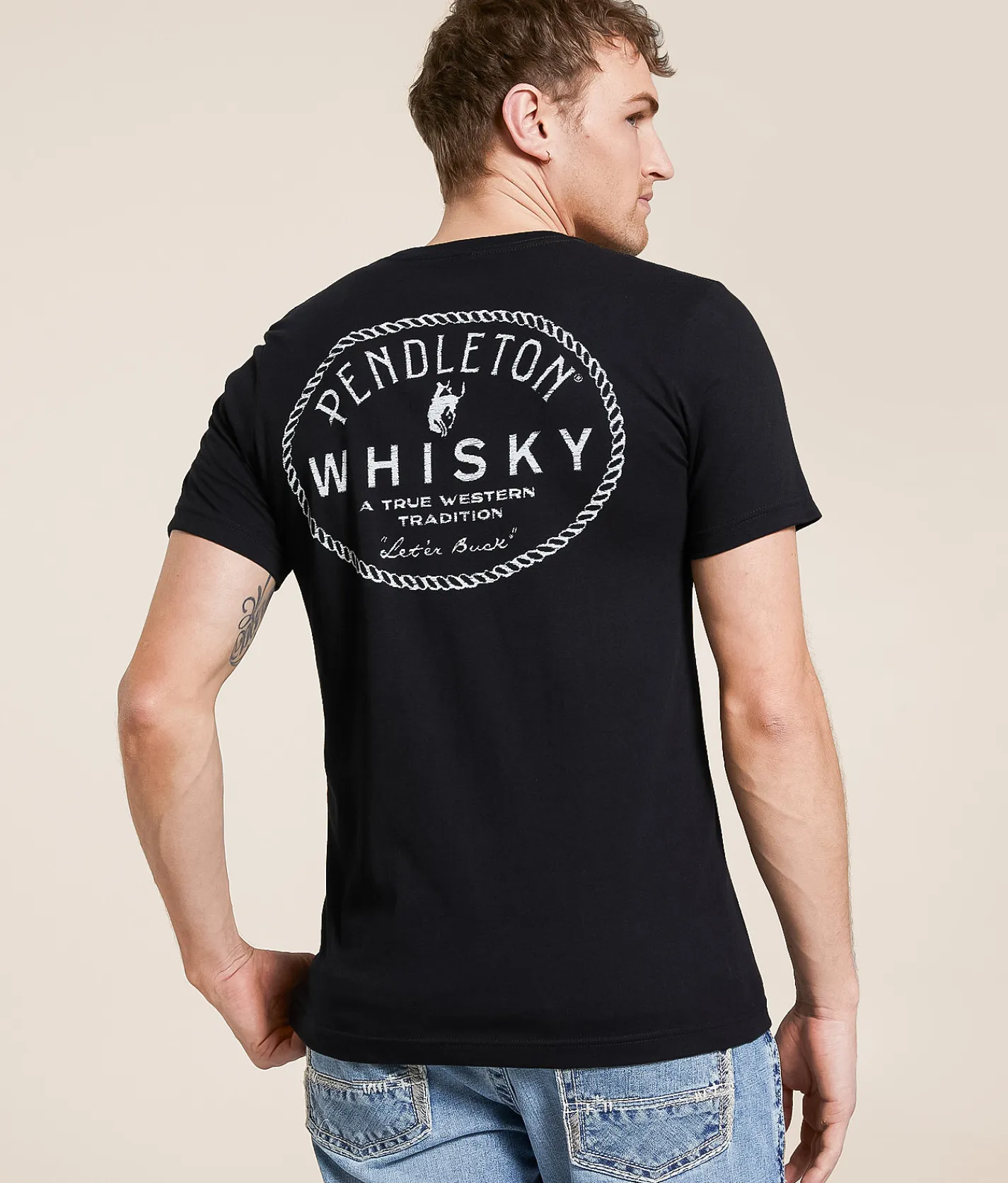 Pendleton Whisky Rope T-Shirt Black New