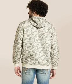 Tops | Fieldstone White Camo Quilted Hooded Sweatshirt White Duck Camo