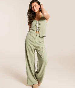 Willow & Root Wide Leg Pant Seagrass Online