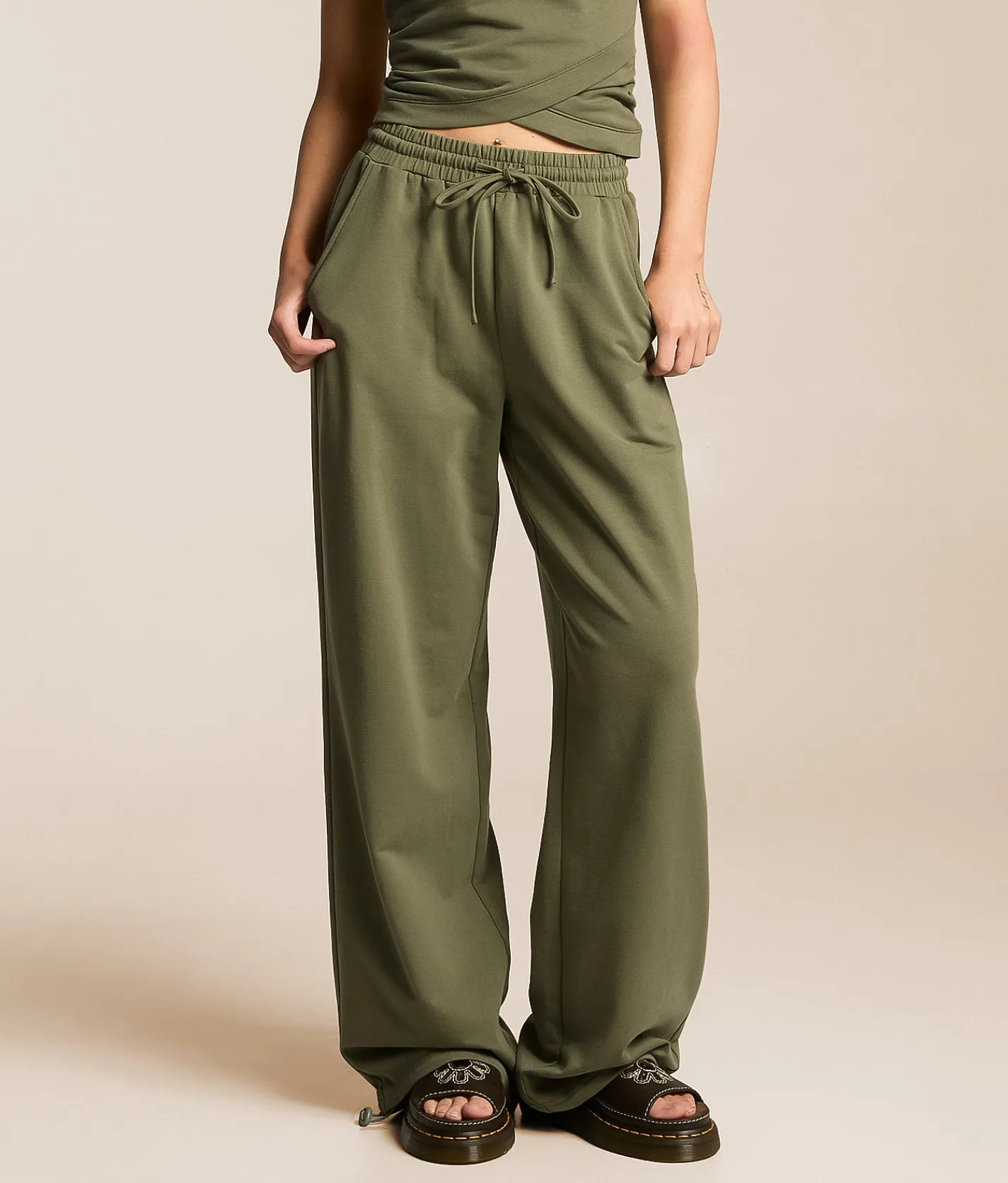 Bottoms | Gilded Intent Wide Leg Pant Four Leaf Clover