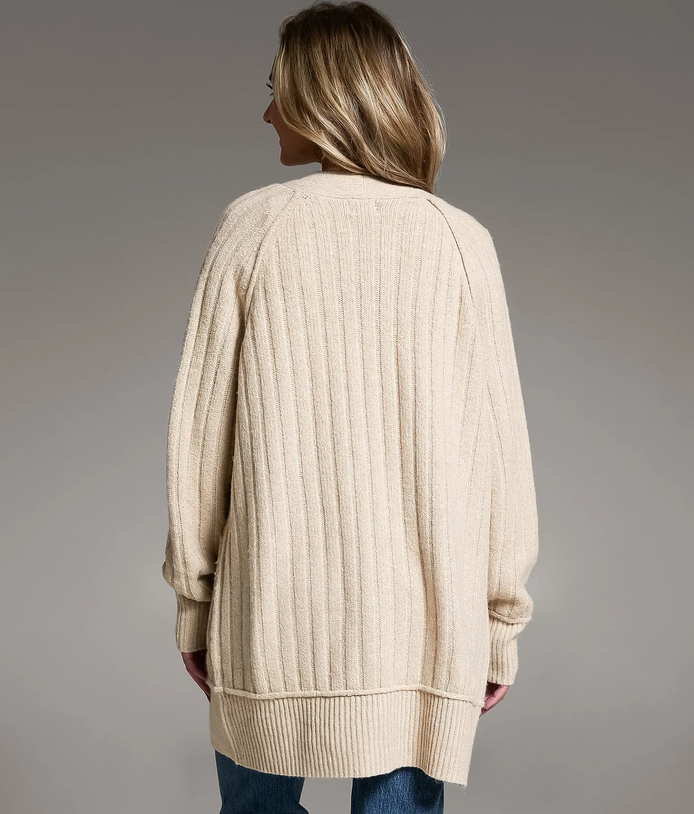 Tops | BKE Wide Ribbed Cardigan Sweater Beige