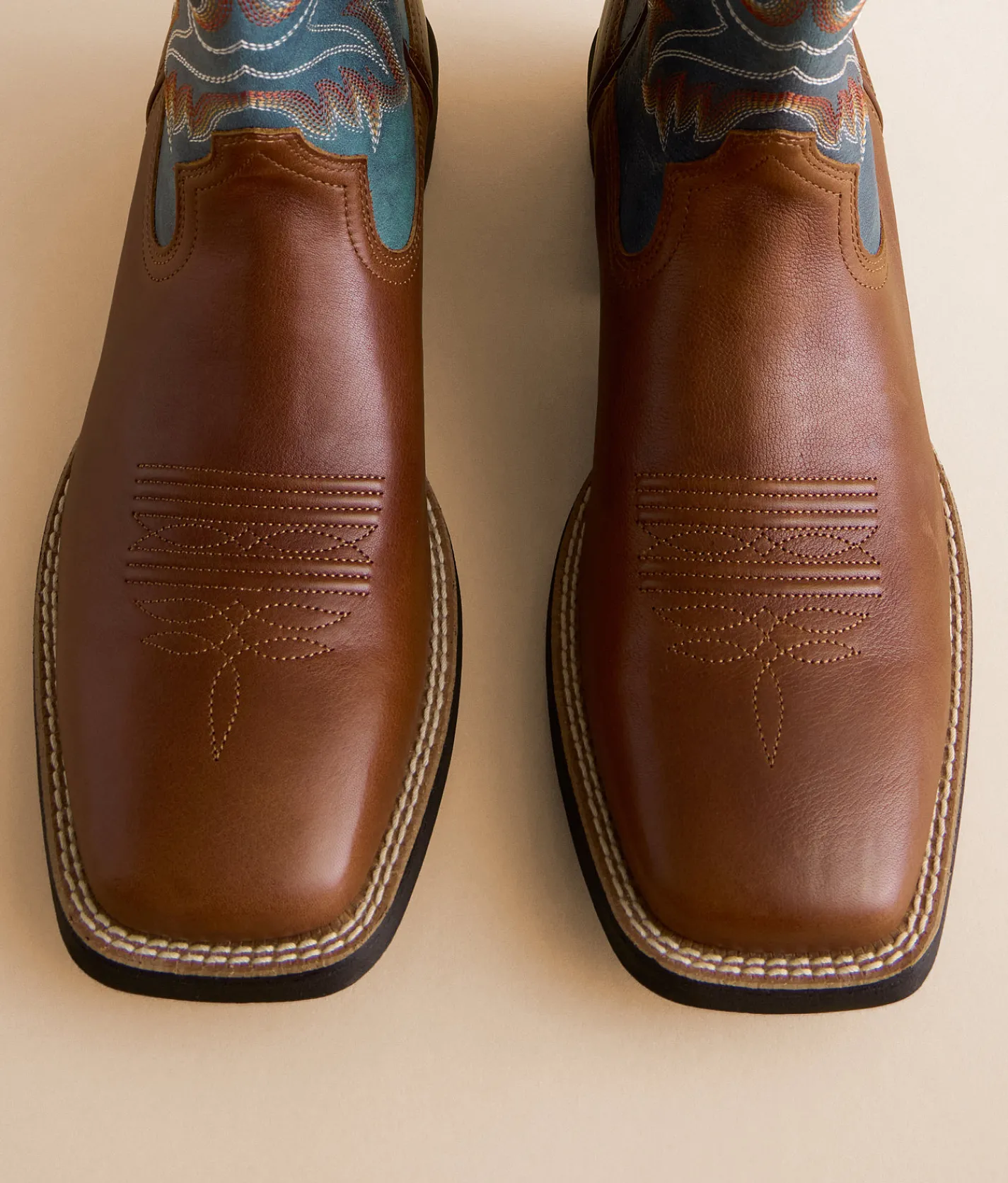 Shoes | Ariat Wilder Leather Cowboy Boot Luna Tan Forged Green