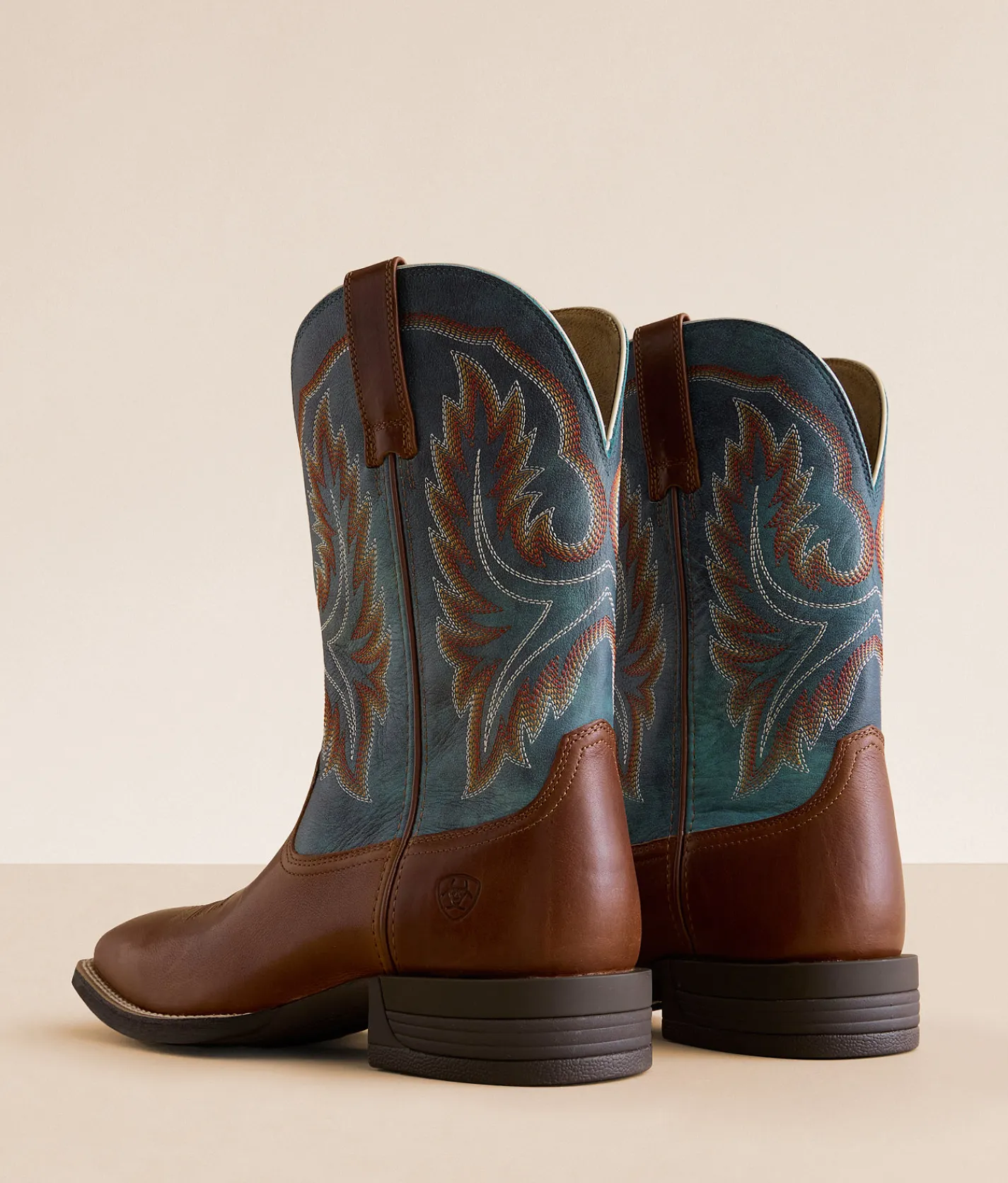 Shoes | Ariat Wilder Leather Cowboy Boot Luna Tan Forged Green