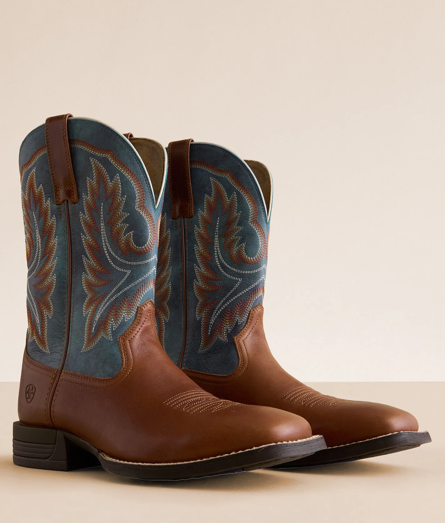 Shoes | Ariat Wilder Leather Cowboy Boot Luna Tan Forged Green