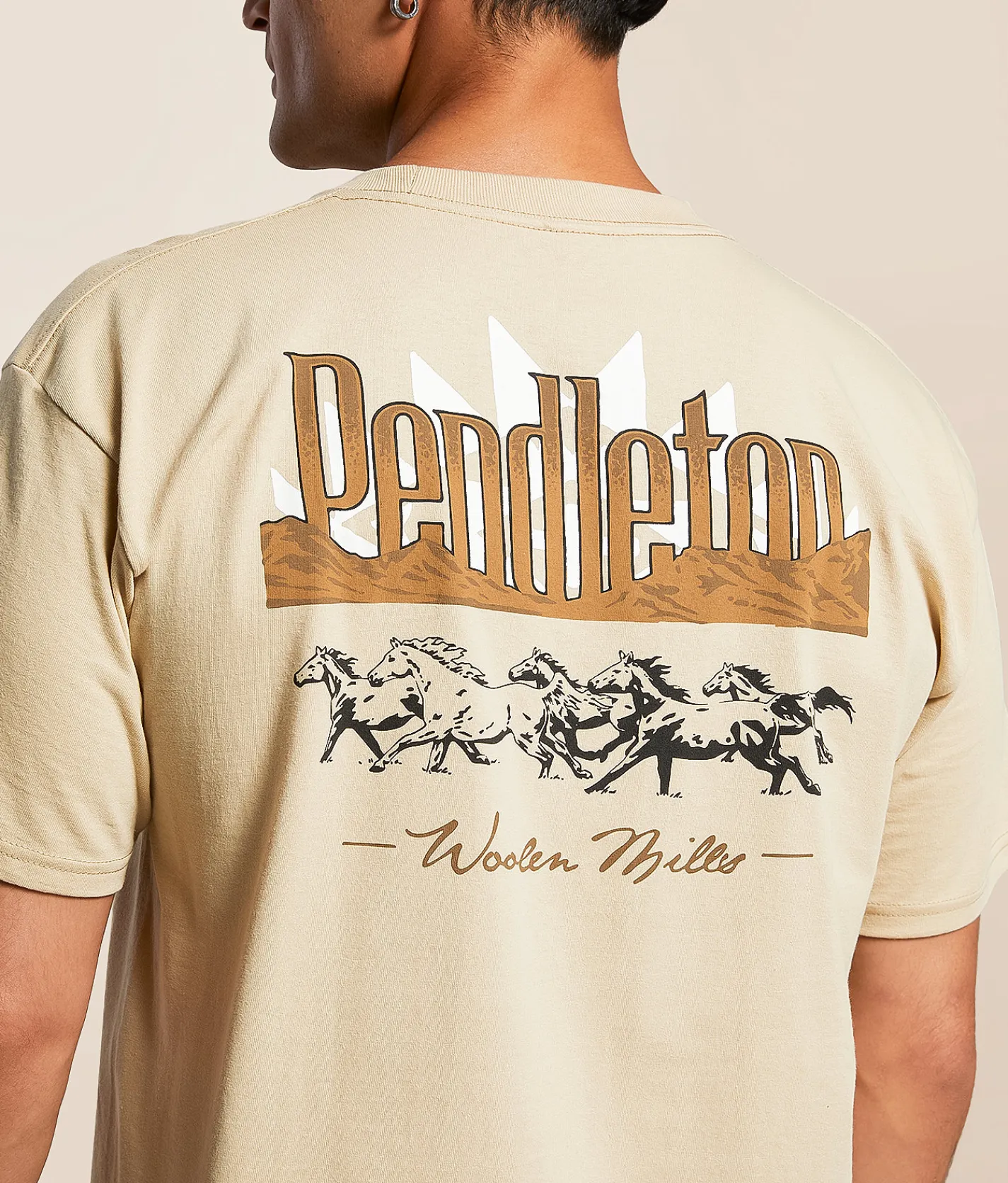 Tops|Graphic T-Shirts | Pendleton Wild Horses T-Shirt Sand