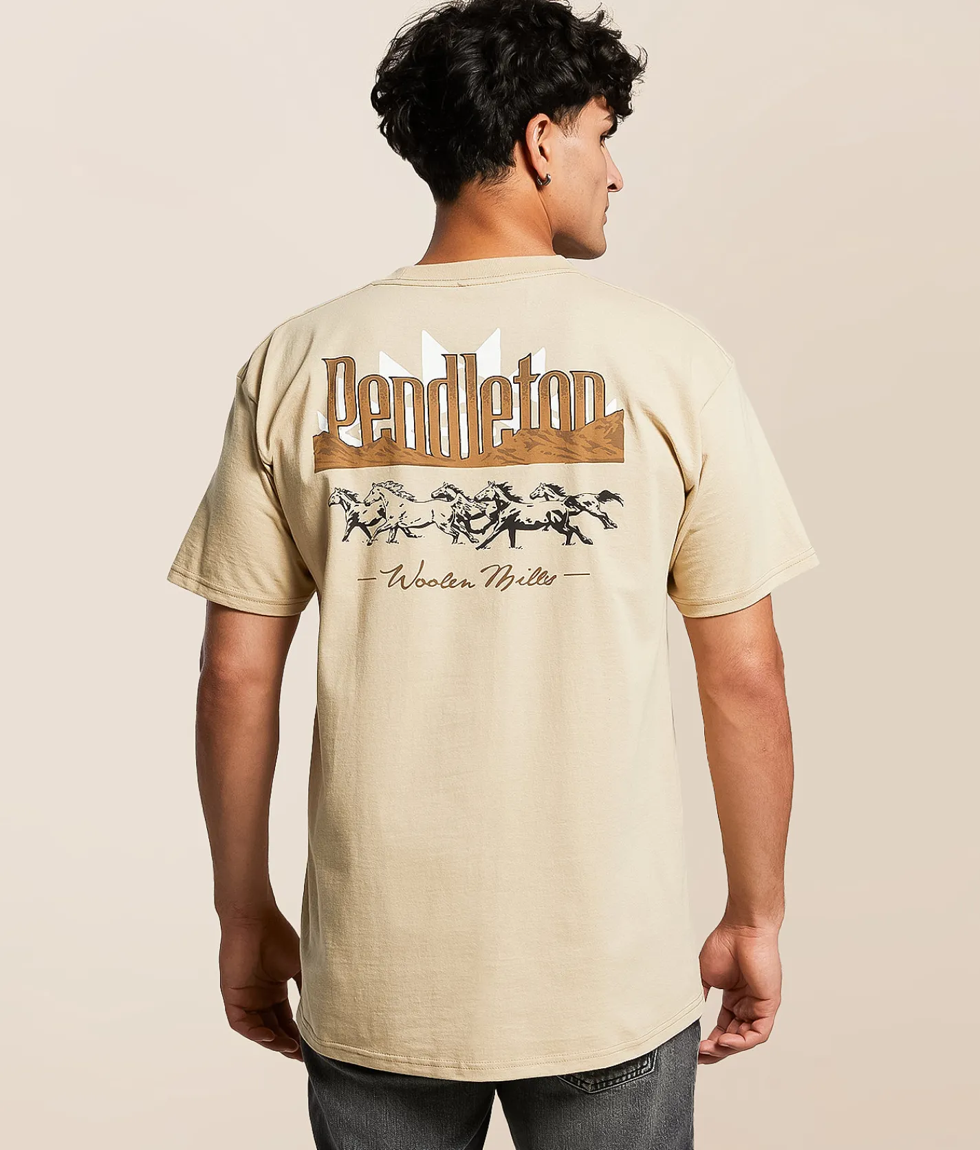 Tops|Graphic T-Shirts | Pendleton Wild Horses T-Shirt Sand
