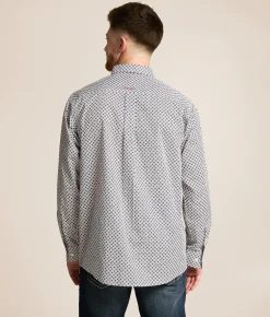 Ariat William Classic Shirt White Blue Red