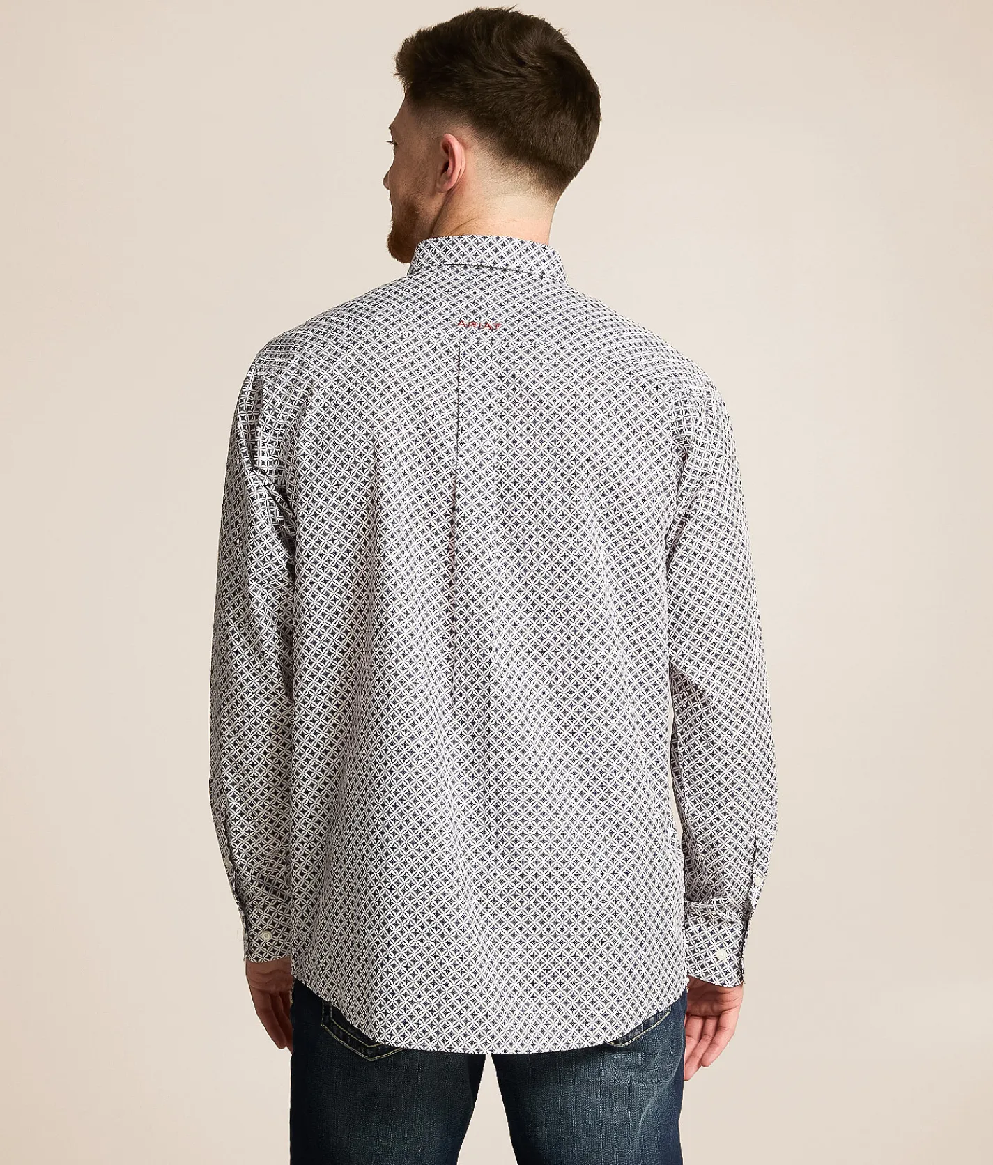 Ariat William Classic Shirt White Blue Red
