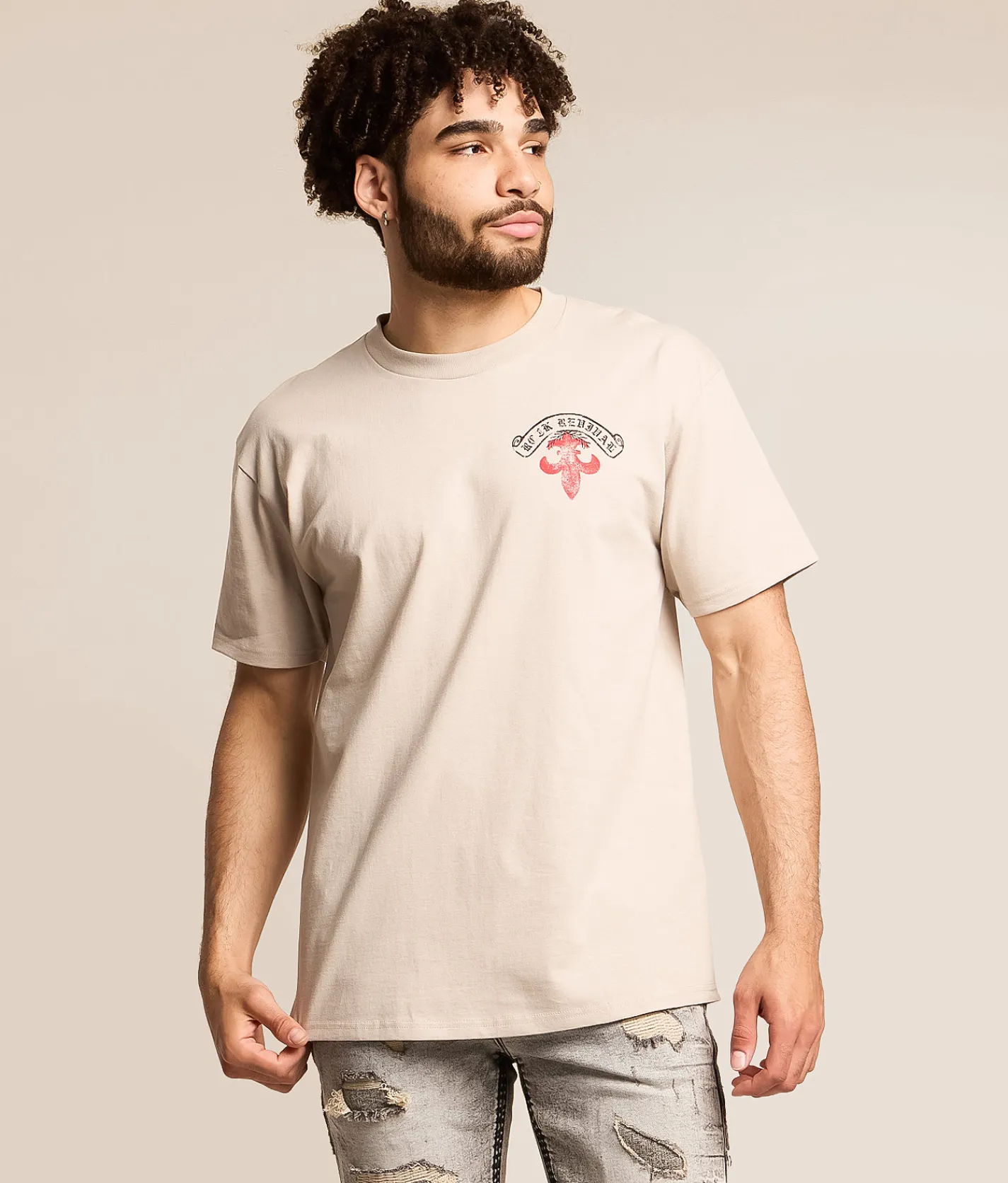 Graphic T-Shirts | Rock Revival William T-Shirt Silver Grey