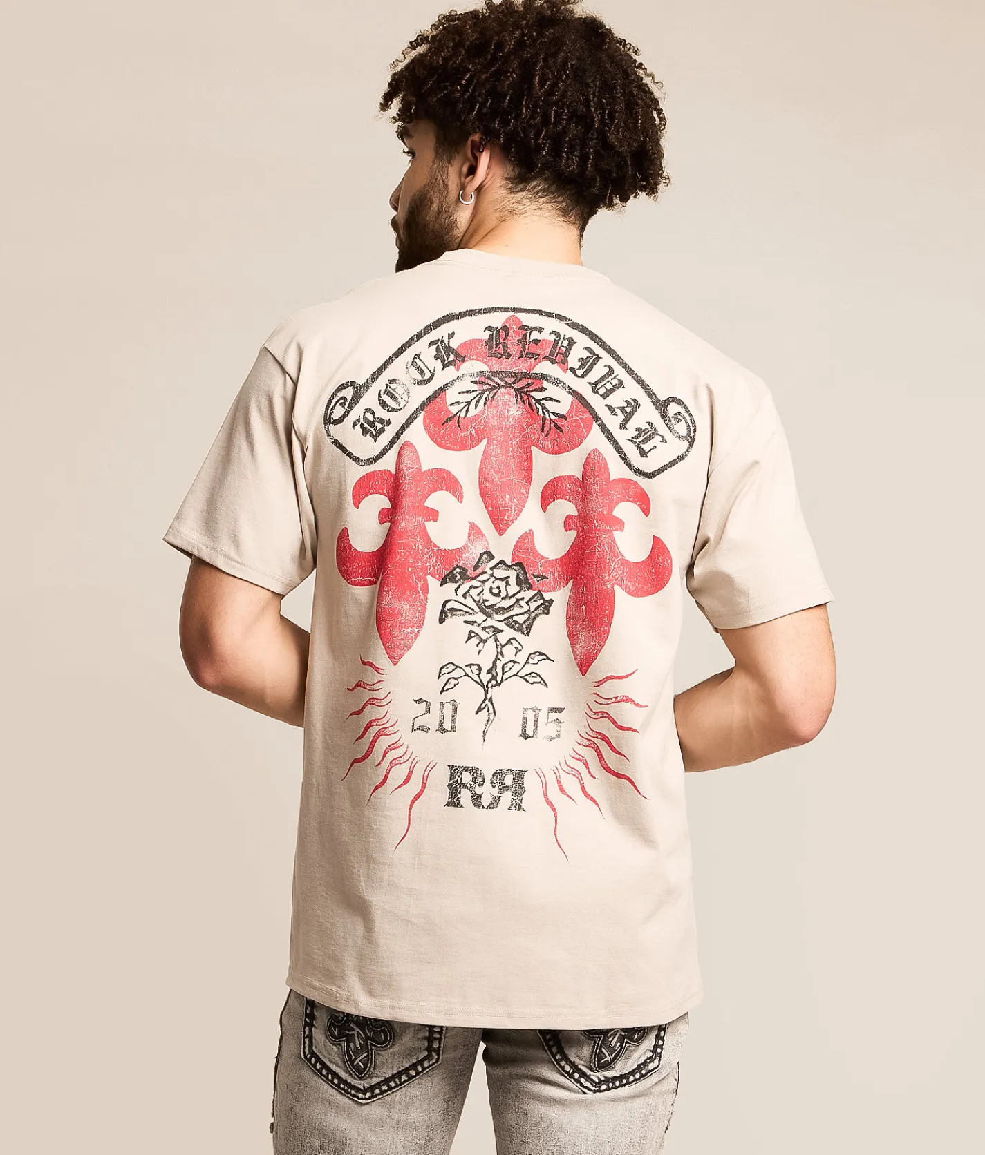 Graphic T-Shirts | Rock Revival William T-Shirt Silver Grey