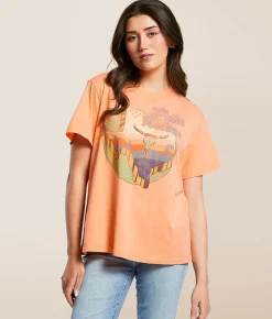 Life Clothing Willie Nelson Texas Oversized Band T-Shirt Coral Reef Best