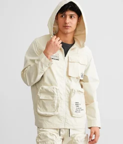 Smoke Rise® Windbreaker Hooded Jacket Oatmeal Best