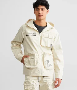 Smoke Rise® Windbreaker Hooded Jacket Oatmeal Best
