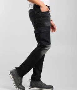 Sale Jeans|Bottoms | Prps Windsor Slim Taper Cargo Stretch Jean Black