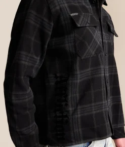 Affliction Winged Up Shirt Navy Black Clearance