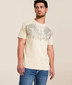 Tops|Graphic T-Shirts | Affliction Winged Up T-Shirt Light Tobacco