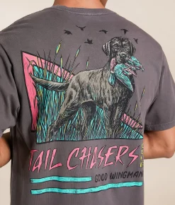 Tops|Graphic T-Shirts | Tail Chasers Club Wingman T-Shirt Pepper