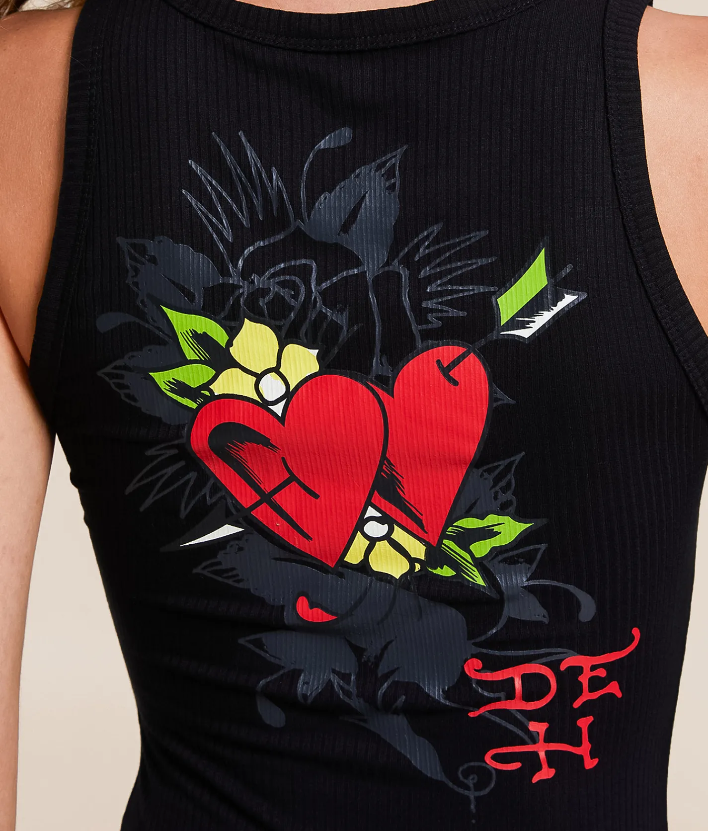 Ed Hardy Wings Cut-Out Mini Dress Black Discount
