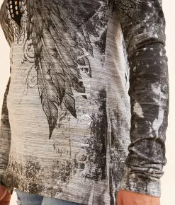 Tops | Affliction Wings Of A Pharaoh T-Shirt White Black