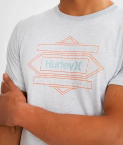 Graphic T-Shirts | Hurley Wire Frame T-Shirt White Wolf Grey